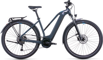 Cube Touring Hybrid One 500 Dames Elektrische Hybride Fiets - 2022 - Grey/Blue