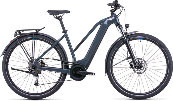 Cube Touring Hybrid One 500 Dames Elektrische Hybride Fiets - 2022 - Grey/Blue
