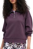 Only Play Lounge Life 1/4 Zip Sweater Dames - Maat XL - donkerpaars