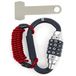 KRASER KR723B Motorhelmslot, Motorfietscombinatiecode, T-gesppinadapter, Fietskarabinersluiting met Stalen Kabel Multifunctionele Bagagekluis