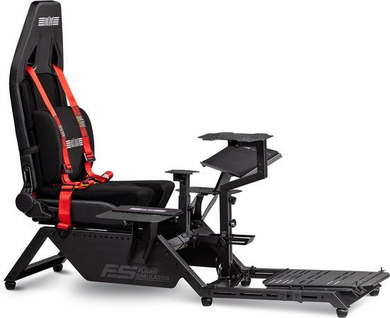 Next Level Racing Flight Simulator Cockpit - Zwart/Rood