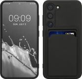 kwmobile telefoonhoesje geschikt voor Samsung Galaxy S23 - Hoesje met pasjeshouder - TPU case in zwart
