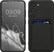 kwmobile telefoonhoesje geschikt voor Samsung Galaxy S23 - Hoesje met pasjeshouder - TPU case in zwart