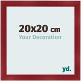 yd. Cadre photo 20x20 cm - Rouge vin brossé - MDF