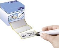 Wenko Zelfklevende etiketten met dispenser, wit, 500 stuks