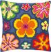 Vervaco Kruissteekkussen kit - Flower power - 40 x 40 cm