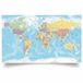 Bellatio Decorations Poster - Alle landen van de wereld - topografie poster - 84 x 52 cm - papier - wereldkaart