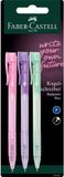 Faber-Castell balpen - 3 stuks op blister - blauw - F (Fijn)