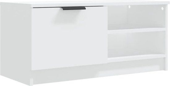 vidaXL Tv-meubel 80x35x36,5 cm bewerkt hout wit
