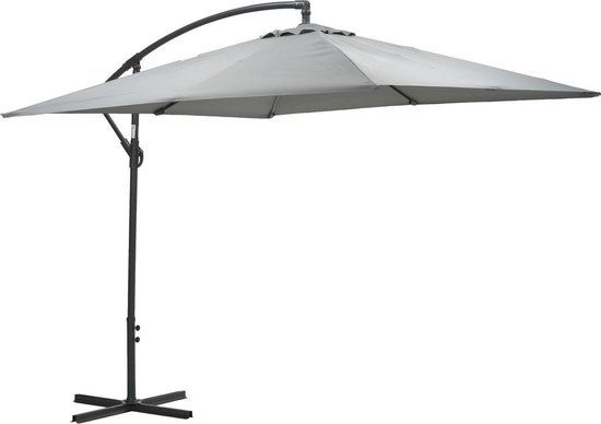 Garden Impressions Corfu Parasol 250x250 - Dark Grey / Light Grey