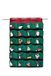 Petra's Bastel News Knutselset voor vilten adventskalender Kleur: Bordeaux, Tassen: dennengroen met 24 verschillende houten knoppen, fliz, natuur, 32 x 22 x 11 cm