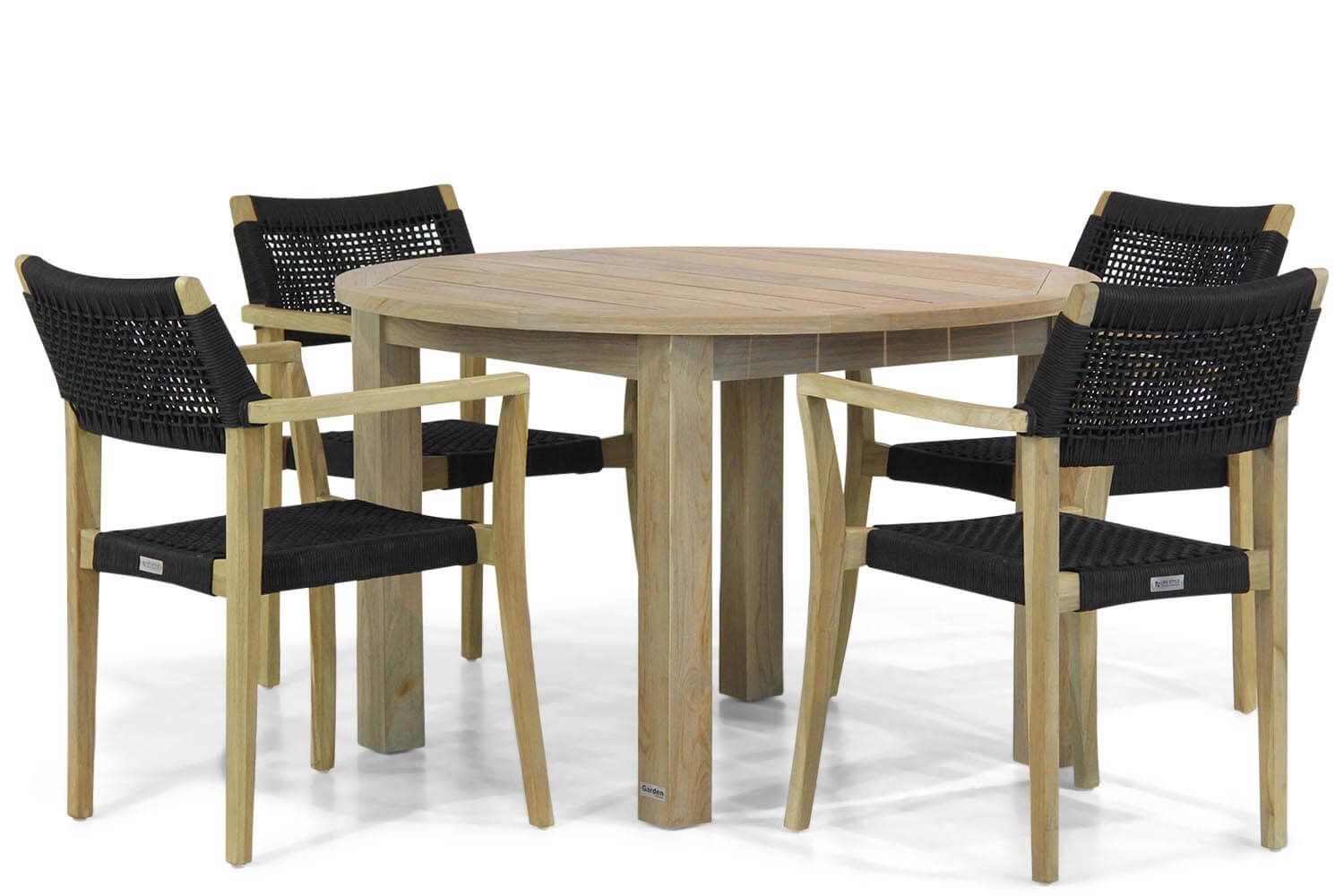 Lifestyle Garden Furniture Lifestyle Dallas/Brighton 120 cm Rond Dining Tuinset 5-Delig - 7423609572540