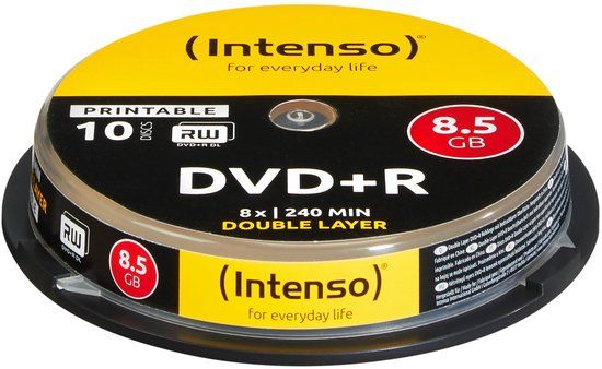 Intenso DVD+R DL 8.5GB Printable - 10 Pack