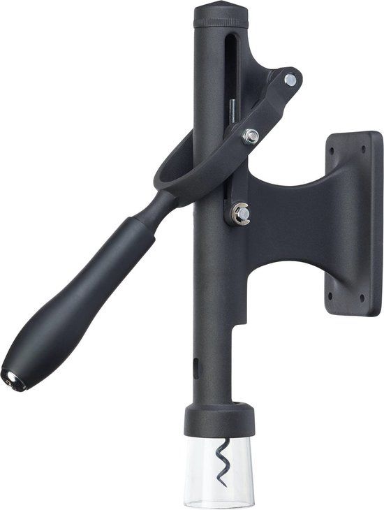 Barcraft Wijnopener - RVS - Zwart - 31,5 x 6,5 x 26 cm
