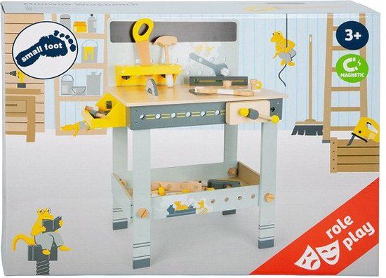 Small Foot - Houten Werkbank Miniwob - 52dlg. - Grijs