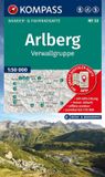 KOMPASS Wanderkarte 33 Arlberg, Verwallgruppe 1:50.000