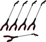Benson Pince à déchets - 10x - tête pivotante - 82 cm - plastique - noir - aide à la préhension