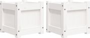 vidaXL Jardinière 2 pièces pin massif blanc