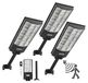 VEVOR Éclairage public solaire 450 000LM, Lampadaire solaire 8000W, Éclairage solaire avec capteur de crépuscule, Projecteur LED avec détecteur de mouvement, Éclairage extérieur étanche IP67, pour allée et jardin, pack de 3