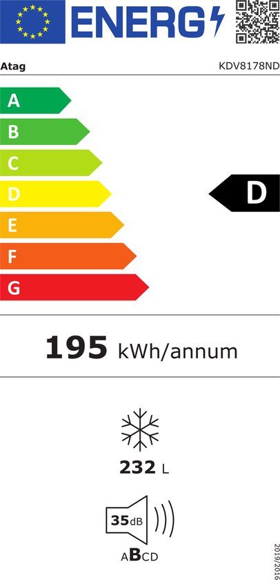 ATAG Inbouw vriezer NoFrost (178 cm)
