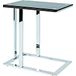 HAKU Bijzettafel chroom zwart metaal salontafel veiligheidsglas 10 mm - Maat: B 54 cm x H 58 cm x D 37 cm, Stijl: Modern