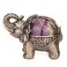 Stand olifant decoratieve asbak met deksel voor sigaretten metalen rookasbak houder voor roker winddichte sigaret asbakken voor binnen buiten fancy cadeau ornament voor mannen vrouwen (donkerpaars)