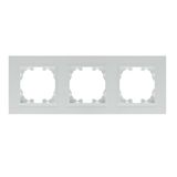 Wesa - 3-modules wit drievoudig PC-kunststof frame voor schakelaars en stopcontacten.