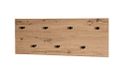 HAKU Wandkapstok eiken, zwart, MDF, metaal - Maat: B 80 cm x H 30 cm x D 5 cm, Stijl: Modern
