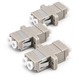 1aTTack.de 3x glasvezel keystone-connectoren OM1 of OM2 (UPC of PC) LC duplex female naar LC duplex female multimode beige