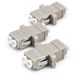 1aTTack.de 3x glasvezel keystone-connectoren OM1 of OM2 (UPC of PC) LC duplex female naar LC duplex female multimode beige