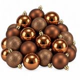 Mica Decorations Bal Onbreekbaar Bruin 27 Stuks