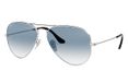 Ray-Ban Aviator Gradient zonnebril Piloot Blauw Zilver Metaal Unisex Volwassene