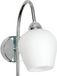 MAXIMUS 7-173 Plafondlamp en chromen met witte glazen kap