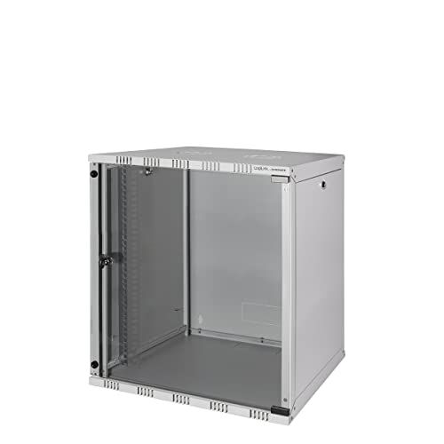 LogiLink W12A40G ECO wandkast 12HE (400 mm diepte), Flat Pack (ongemonteerd), 48,26 cm (19 inch) lichtgrijs