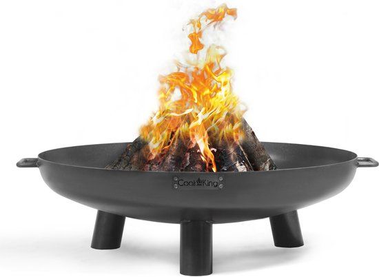 CookKing Vuurschaal Bali 80 cm - Zwart - Staal - Handgemaakt in Europa