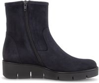 Gabor Dames Enkellaarsjes Blauw Nubuck Ritssluiting Sleehak 40