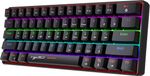 HXSJ V900 - Bedrade Gaming Toetsenbord - Mechanisch - RGB - Blue Switch - 61 Keys - QWERTY