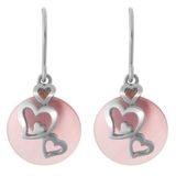Orphelia Oorhanger Pink Cateye Zirconium Sterling Zilver 925