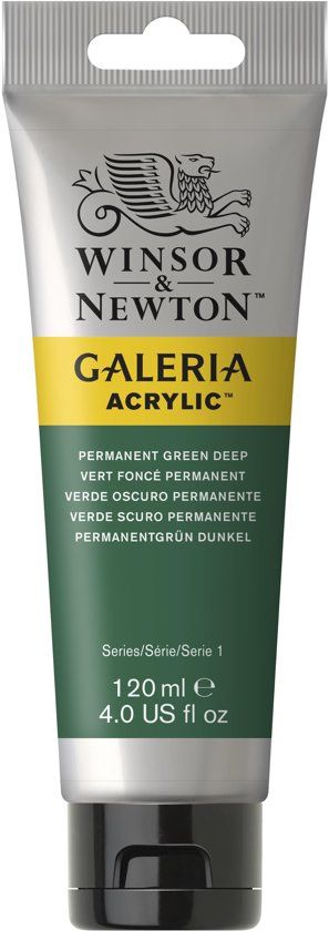 Winsor & Newton Galeria Acryl 120ml Permanent Green Deep - 0094376986990