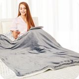 Radiateur électrique avec 10 zones de chaleur - Arrêt automatique - Certifié ETL - Tissu de flanelle lavable à chauffage rapide