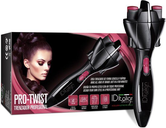 Italian Design ID Italian IDEPROTWIST haarstyler Zwart, Roze