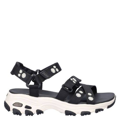 Skechers D'lites chunky sandalen zwart