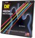 DR Strings NMCB6-30 Hi-Def Neon multi-color 30-125 set 6 cordes pour guitare basse électrique
