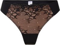 LingaDore DAILY String Vrouwen Black taupe Gebloemd XS