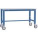 Manuflex AU7331.5007 Werktafel universele speciale mobiel met melamine schijf, bxdxh = 1250 x 800 x 752-972 mm Stralend blauw (RAL 5007)