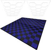 MonsterShop Monster Group BV Hexagon led- & vloertegels - zwart/blauw - 6x6m - 28 panelen