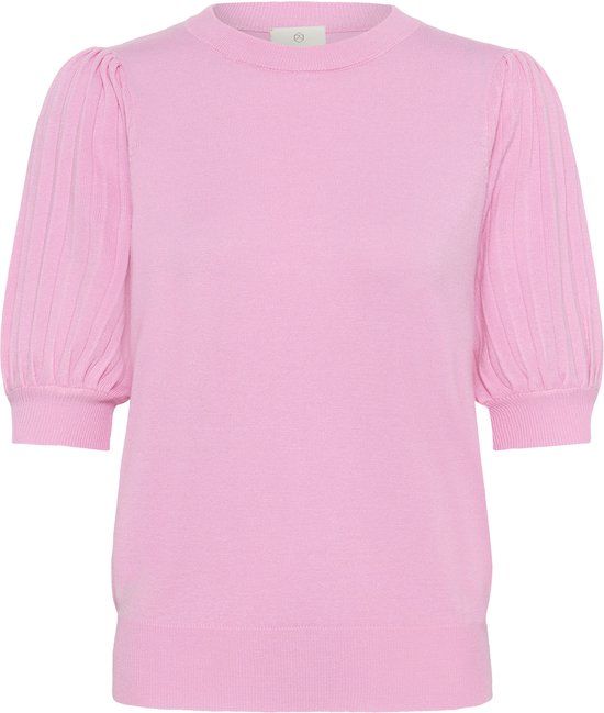 Kaffe KAlone Knit Pullover 1/2 SL Dames Trui - Pink Frosting