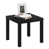 Furinno Classic Homey Vierkante Bijzettafel, Zwart