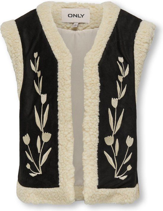 ONLY KOGKARLA VEST OWT Meisjes Gilet - Maat 164 - Zwart