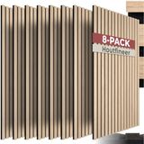 Tectake Akoestische Panelen - Set van 8 - Licht Eiken